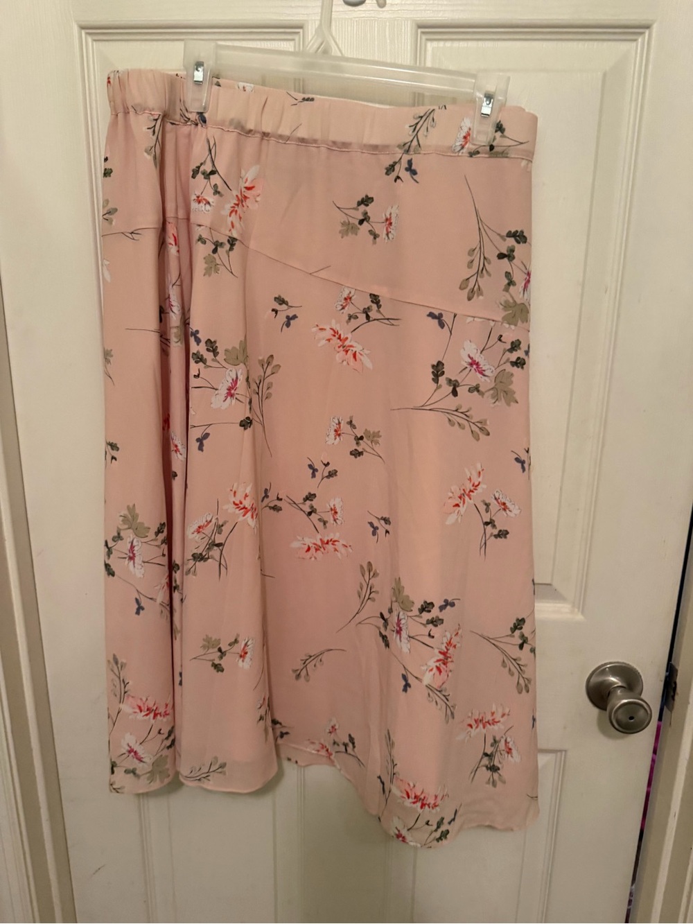 RACHEL Rachel Roy Blush Pink Floral Midi Skirt